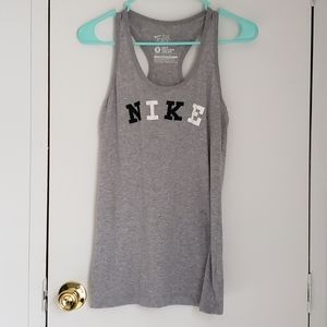 Nike Small Slim Fit  Gray Racer Tank Top